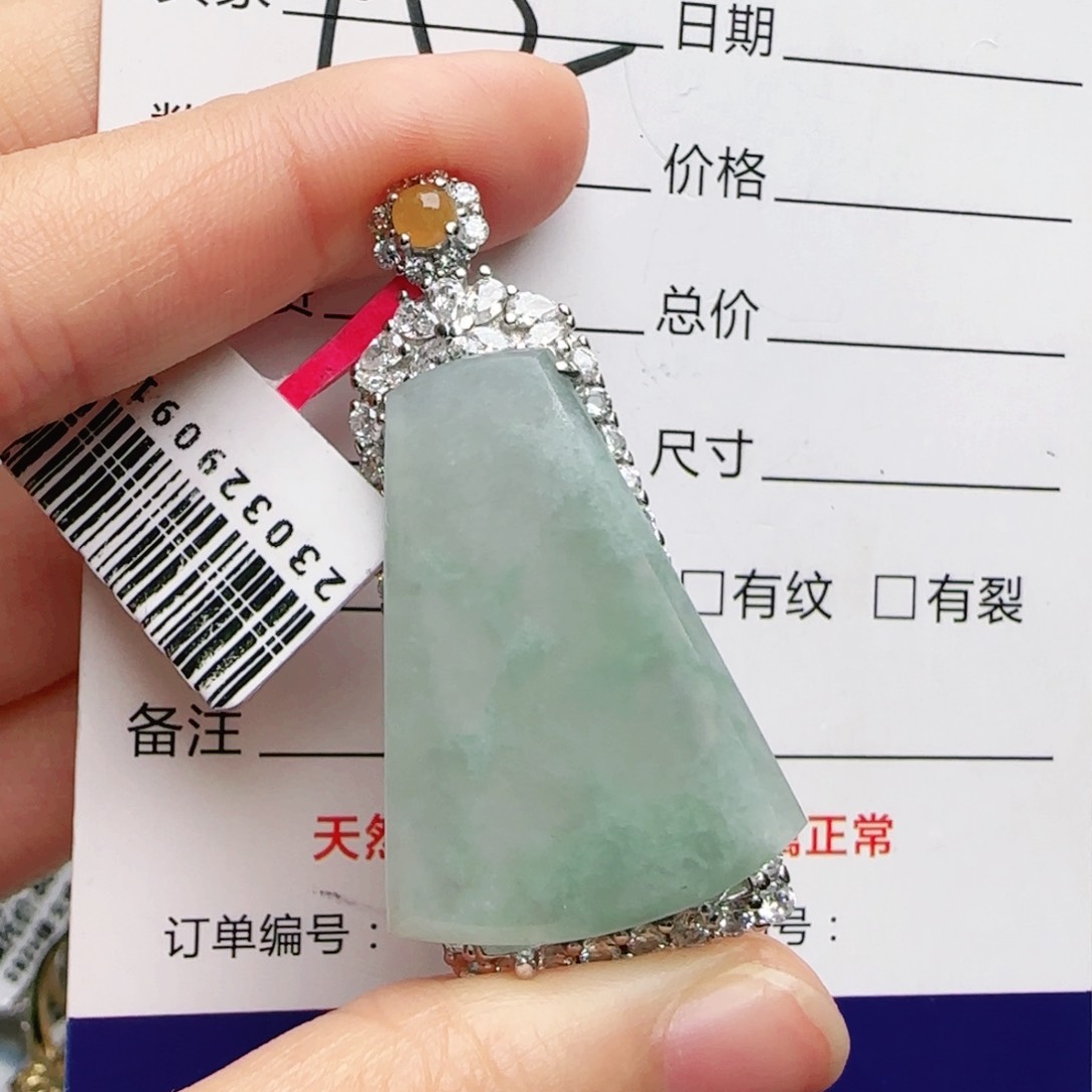 银S925镶嵌手链翡翠