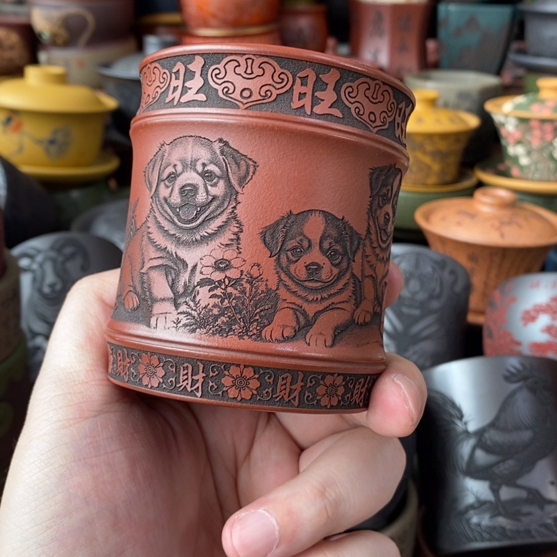 紫砂公道杯宜兴全手工紫砂杯
