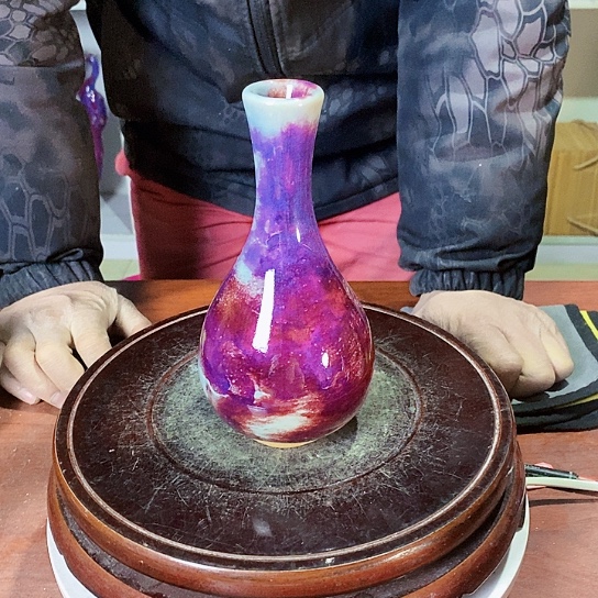 摆件尚峰钧窑作品丹瓶