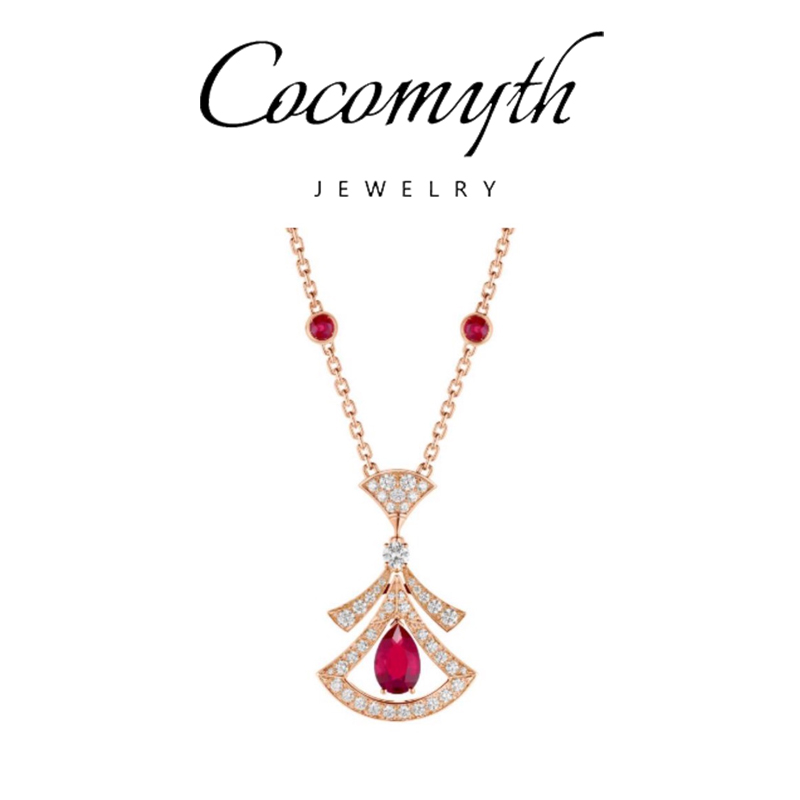 COCOMYTH 轻奢红Z裙子项链D642