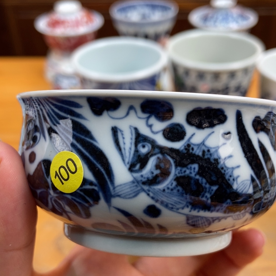手绘现代茶具非古董