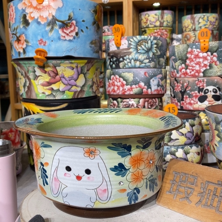 红陶景德镇艺术手绘作品