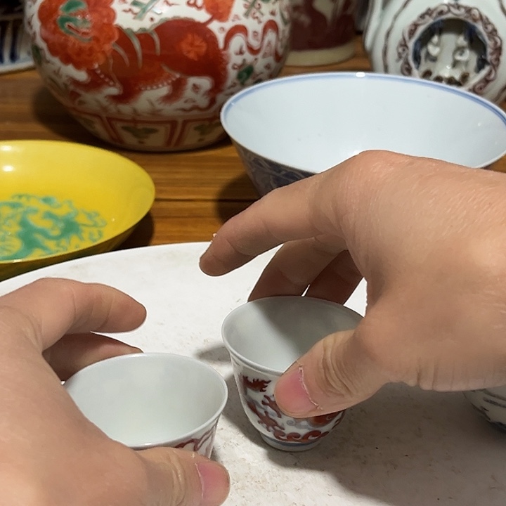 瓶陶m****✨斗彩龙纹小杯