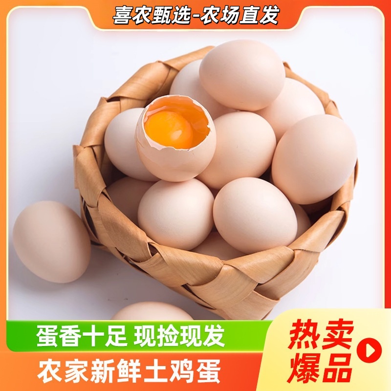 50枚农家正宗土鸡蛋 50枚农村土鸡蛋现捡现发