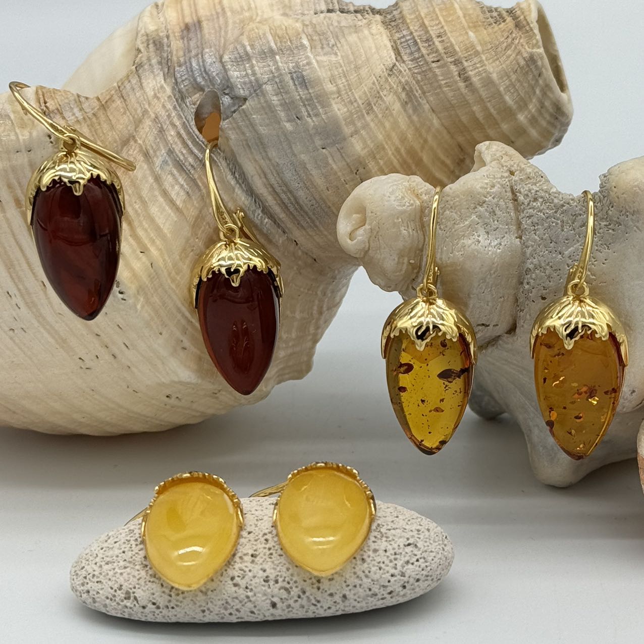  Bak Gvzal Jawayirat乔美首饰琥珀耳环