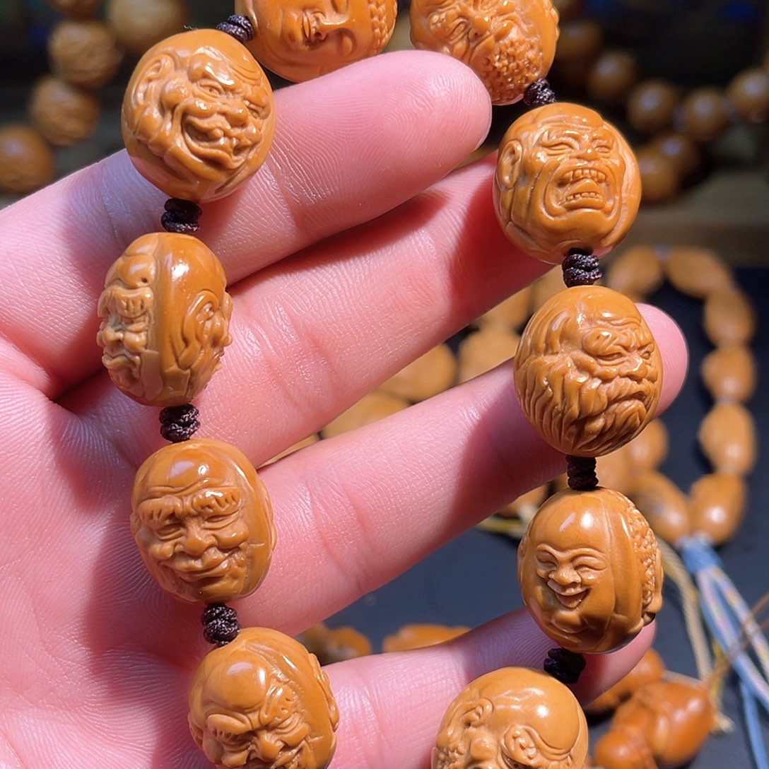 橄榄核手串/手链十八罗汉双面