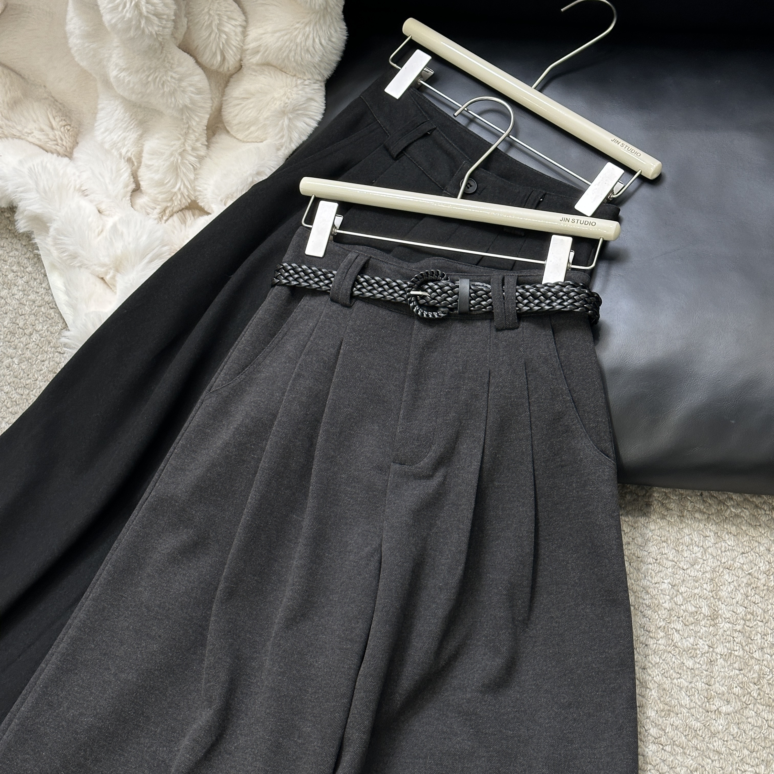 【锦衣鹊羽】70081好正的版西裤秋冬尼料（有腰带）