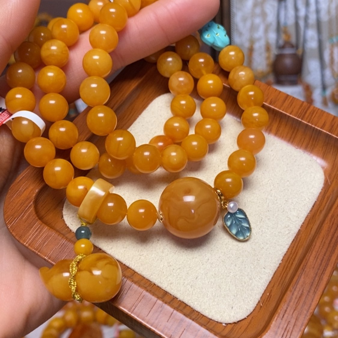 【闪购商品】蜜蜡颈饰未镶嵌项链