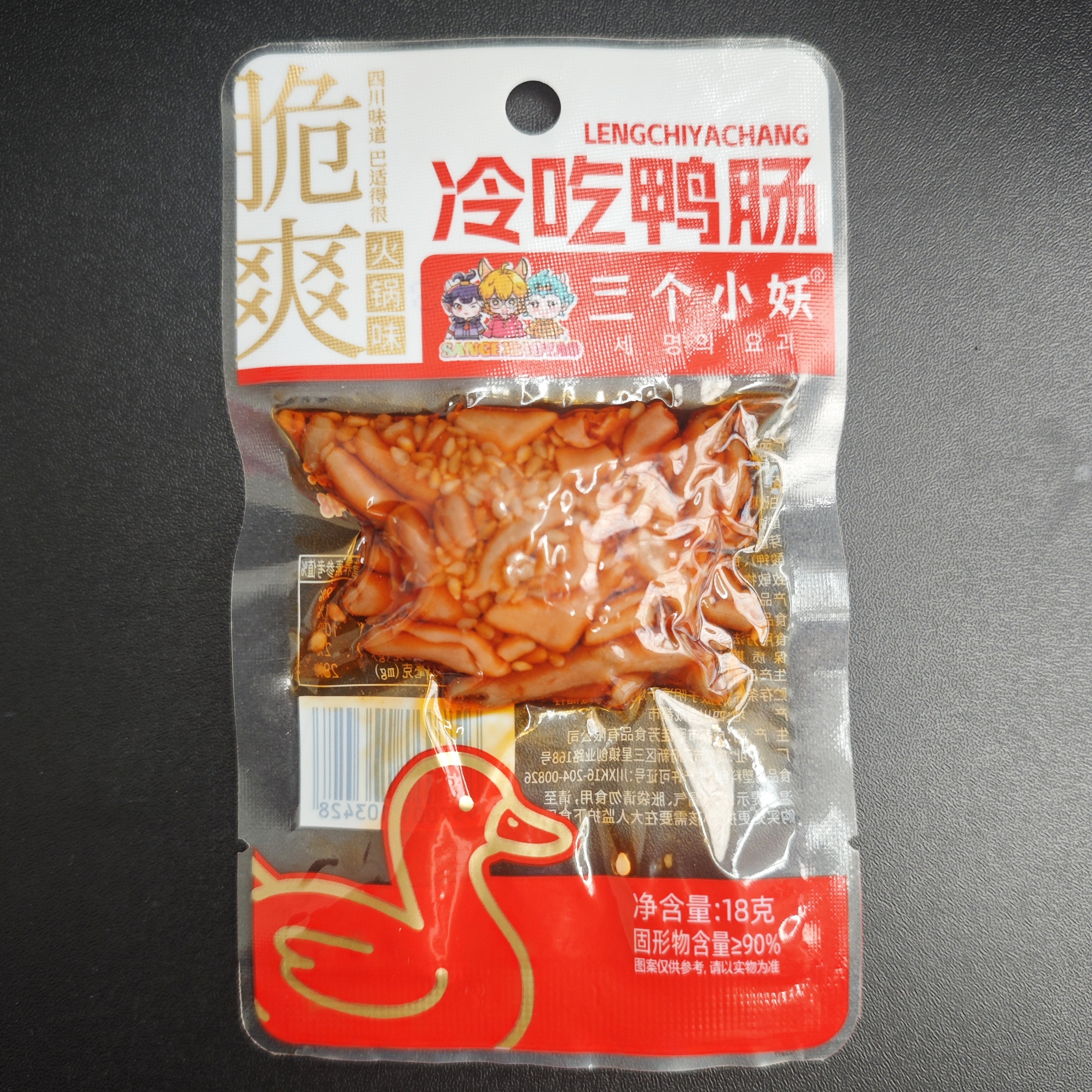 [三个小妖] 脆爽冷吃鸭肠 （18g/包）日期到26年6月