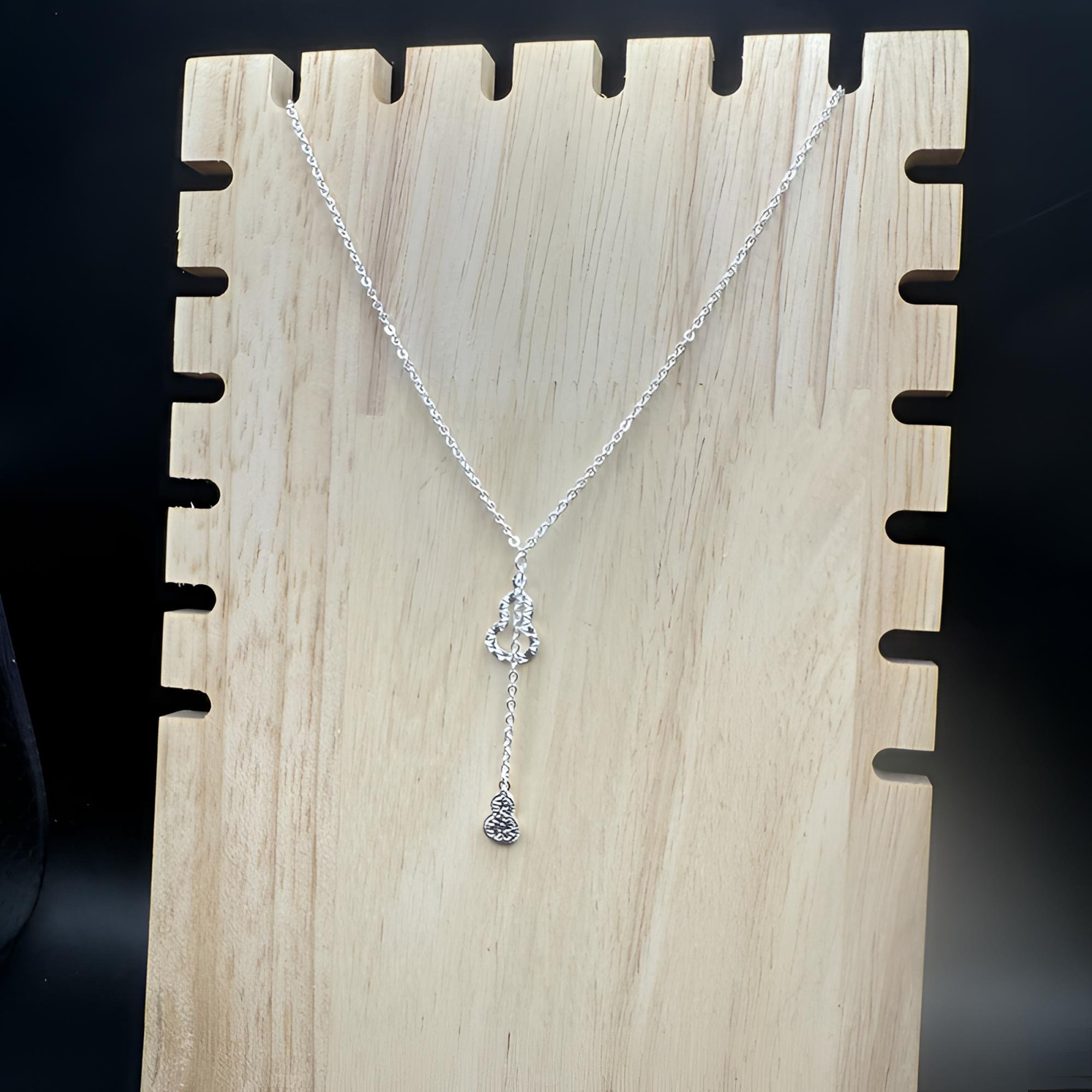 坠链均足银 足银碎碎冰葫芦套链