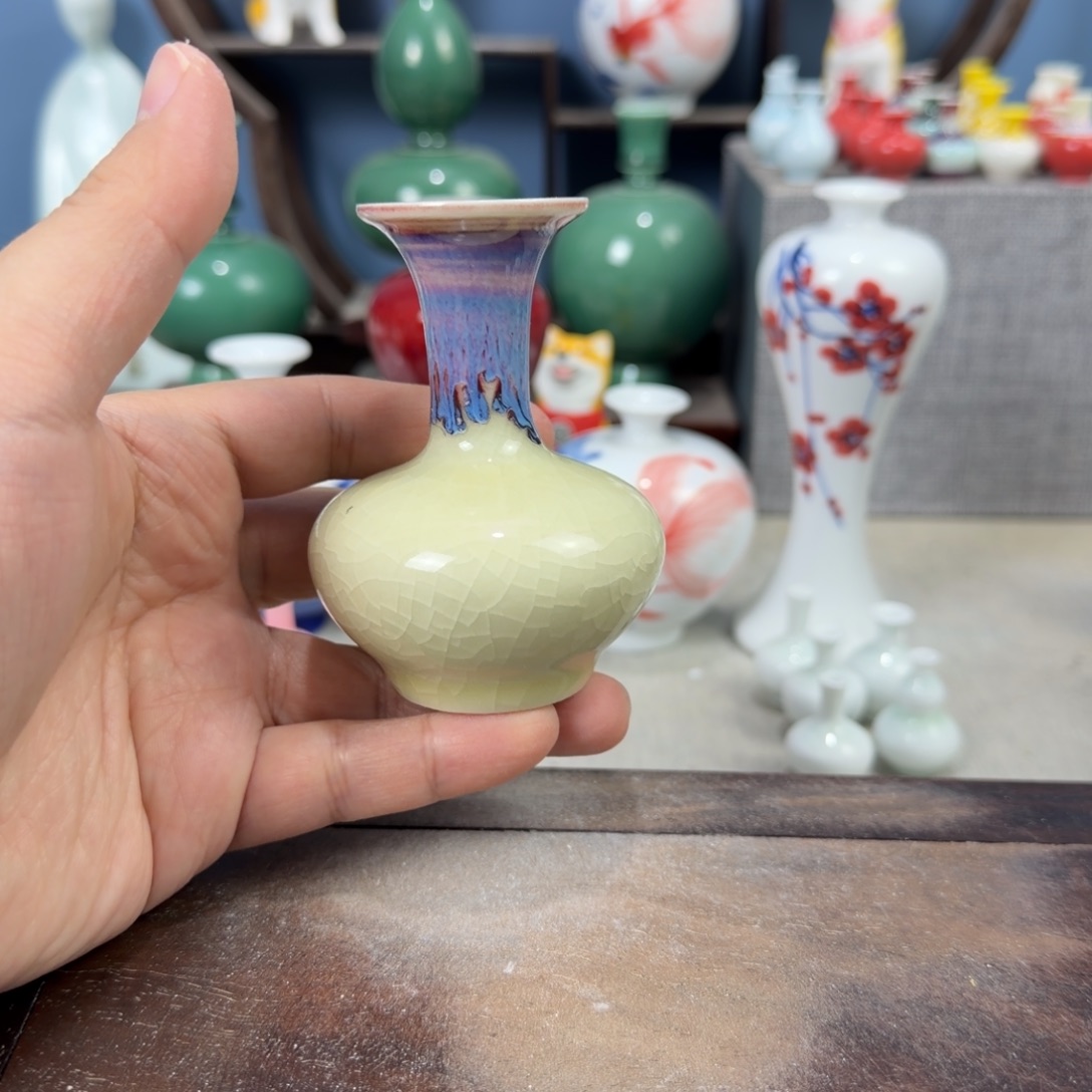 陶瓷手工小花器摆件