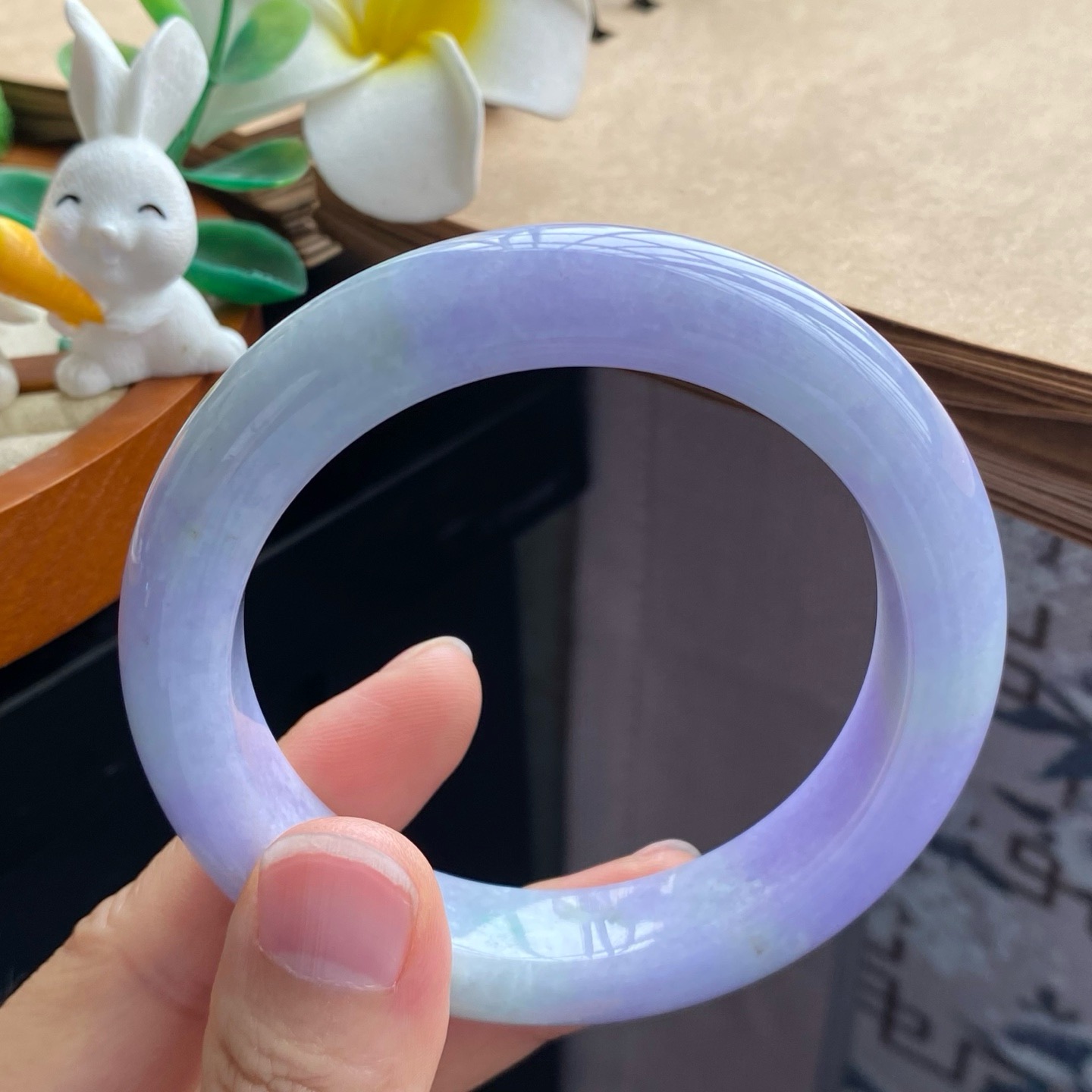 04.08批2838号58-12.6-10！紫春彩镯！天然翡翠手镯