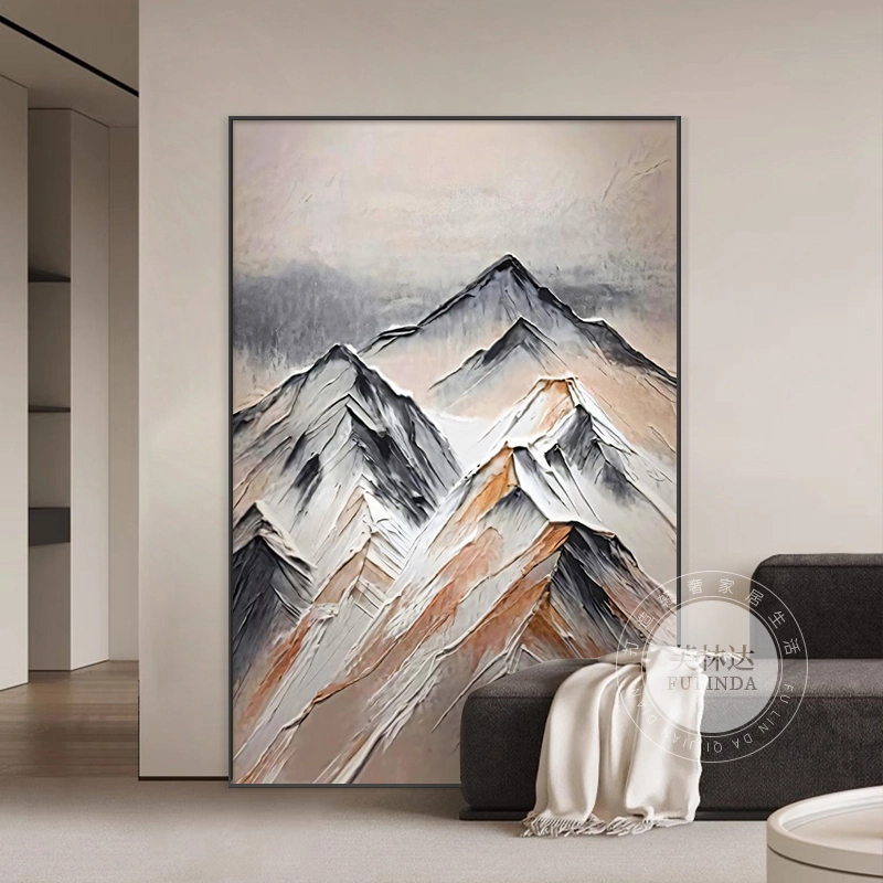 芙林达抽象玄关装饰画背有靠山现代简约高档客厅沙发背景墙壁挂画