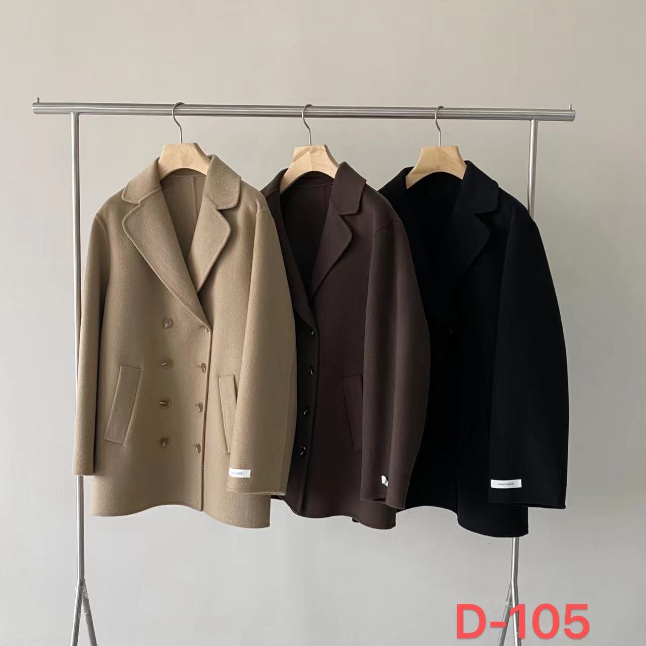 D-105三色翻领外套