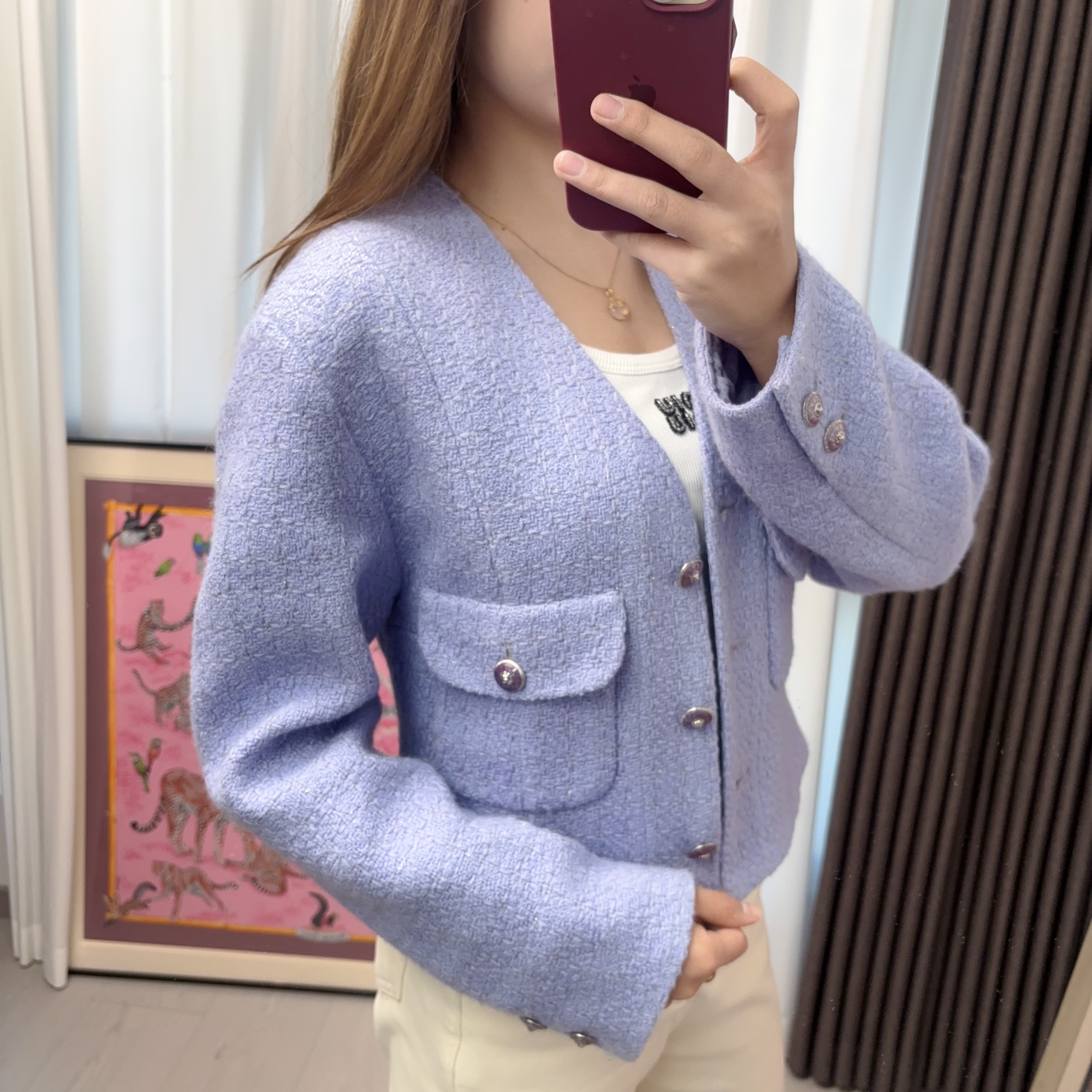 95新 Chanel/香奈儿 24A手工坊薰衣草紫外套/251118VHHVP07