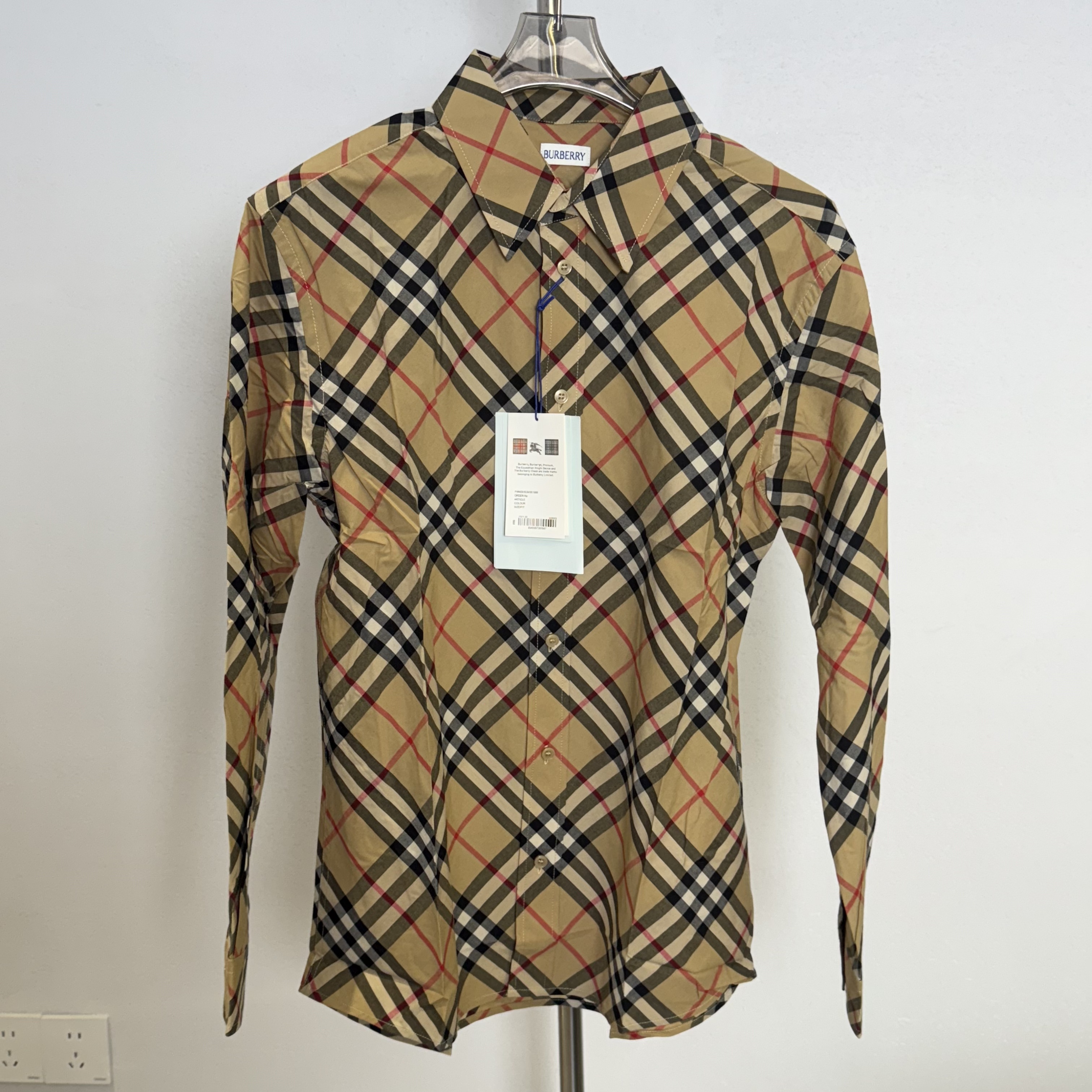 99新 BURBERRY/博柏利 25新款 格纹长袖衬衫 23337