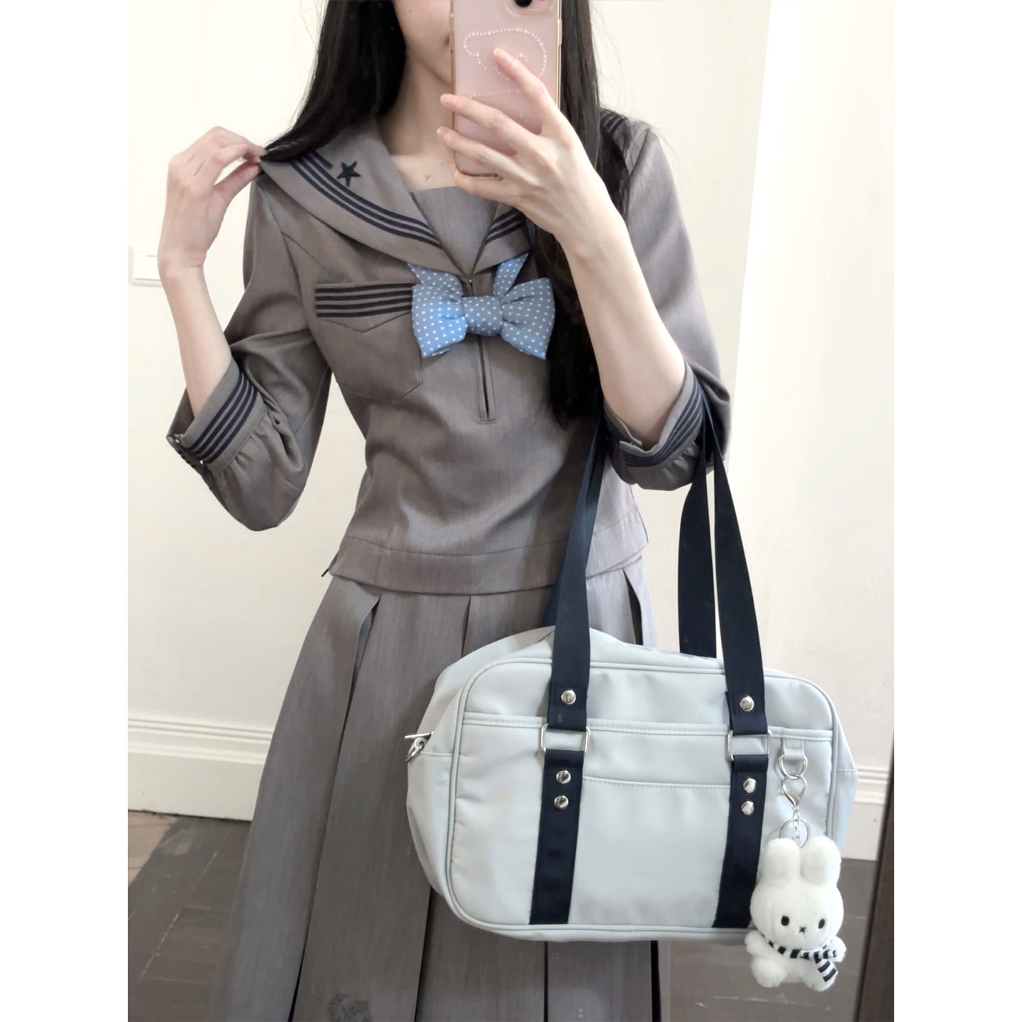 【梗豆物语】灰色流星*日系jk制服中袖长袖水手服韩系女装套装女