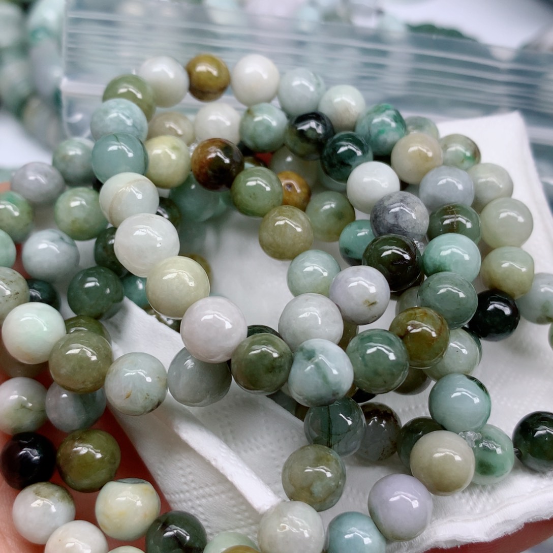 翡翠未镶嵌项链珠子批发