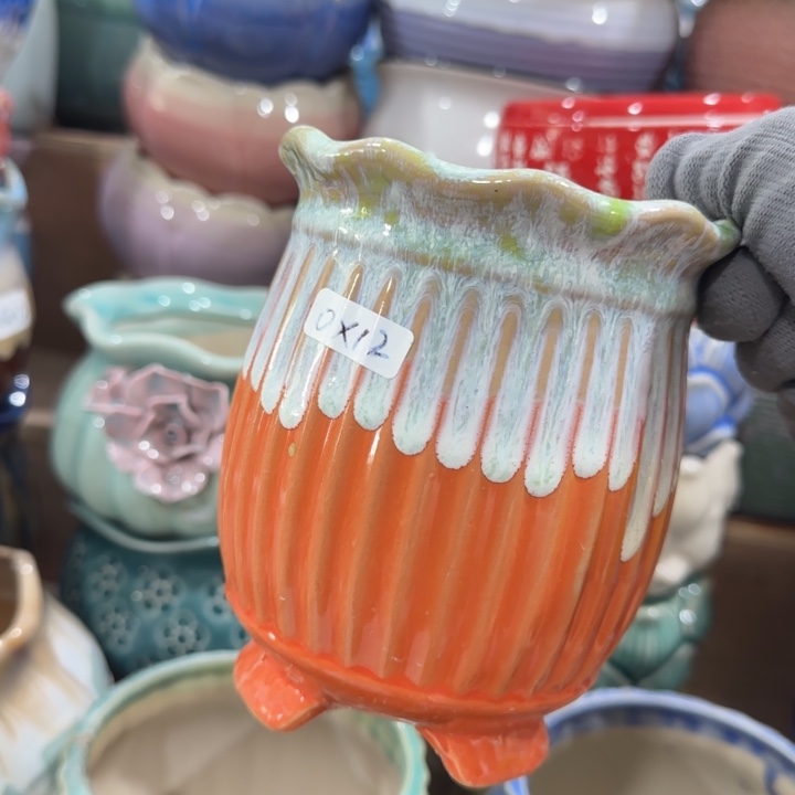 凑9米包邮，有孔，陶瓷花盆