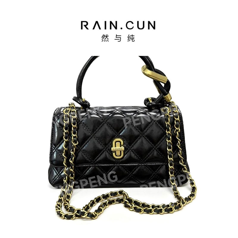 RAIN.CUN SD-50159-小香黑 轻奢女士时尚通勤小众百搭斜挎包包