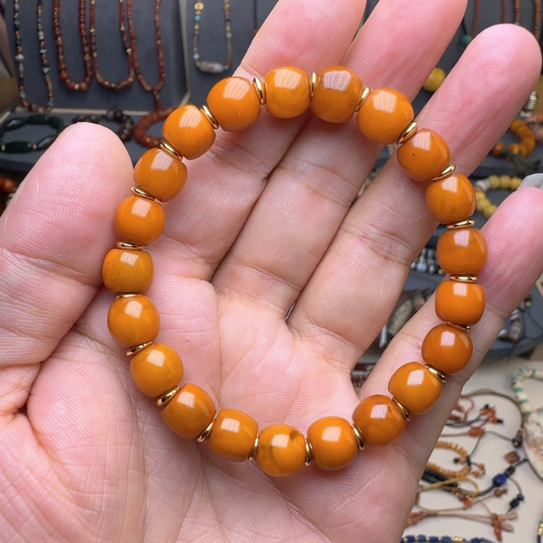 蜜蜡颈饰未镶嵌dgoi y f f v b