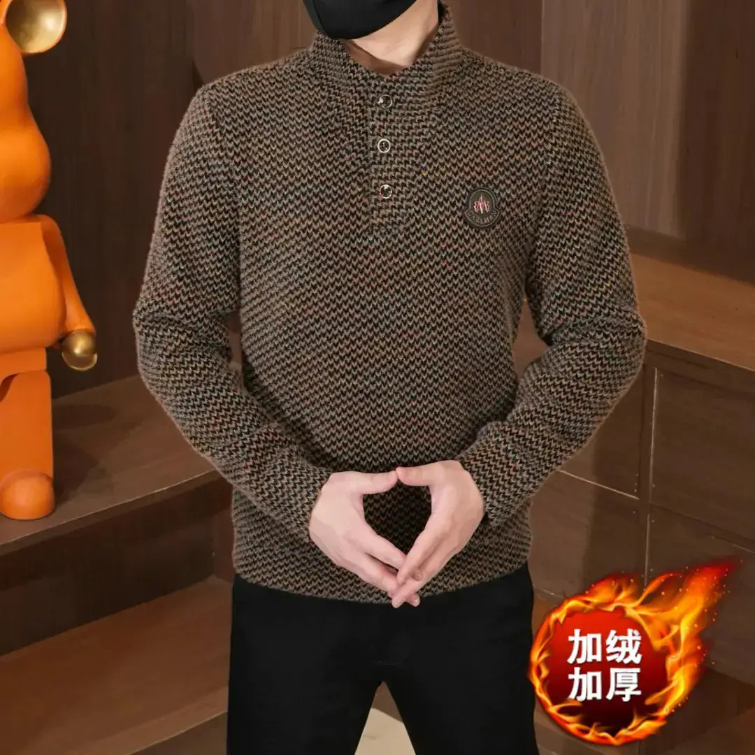 老钱风男士长袖卫衣冬季新款网红帅气百搭休闲时尚青年加绒加厚