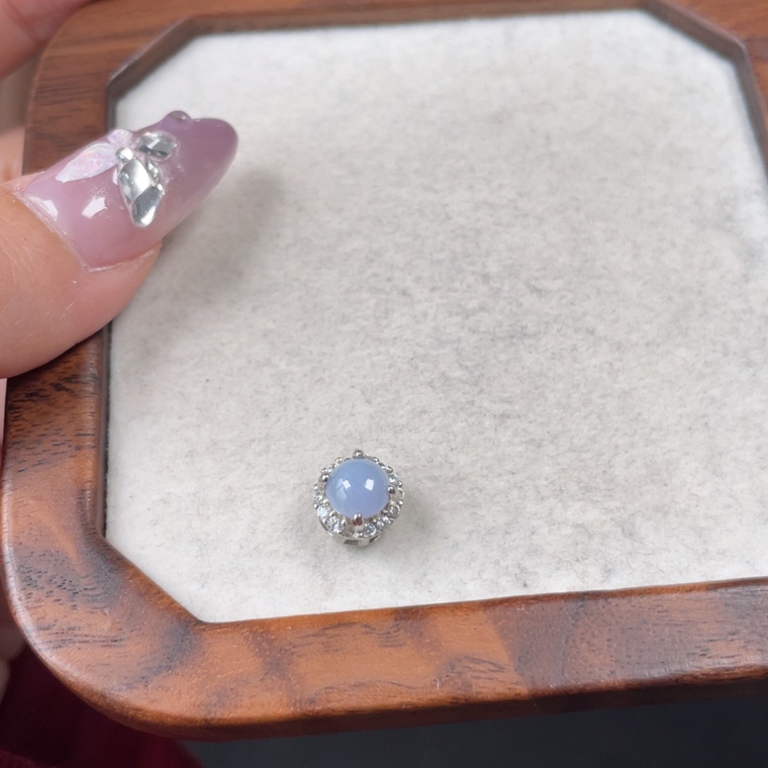 翡翠吊坠(不含链)银S925镶嵌土**.14880