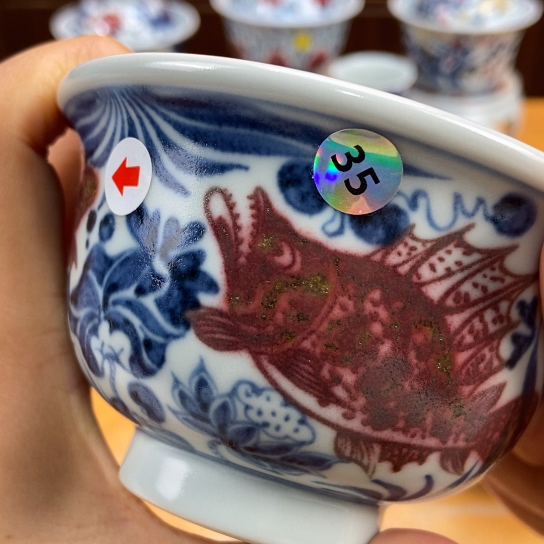 手绘现代茶具非古董