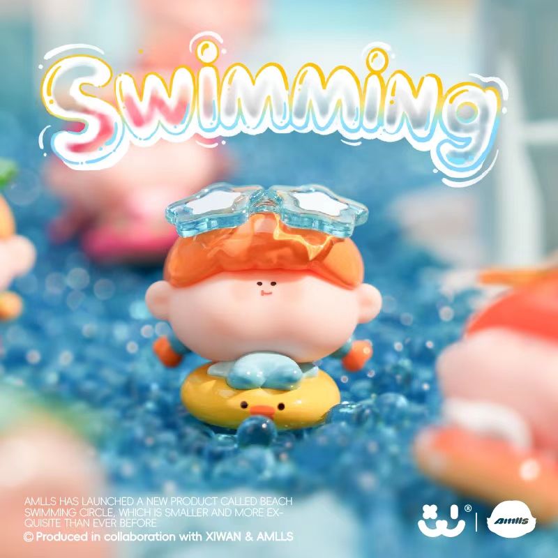 【拆盒】阿玛莉莉丝沙滩泳圈系列潮玩萌粒盲盒
