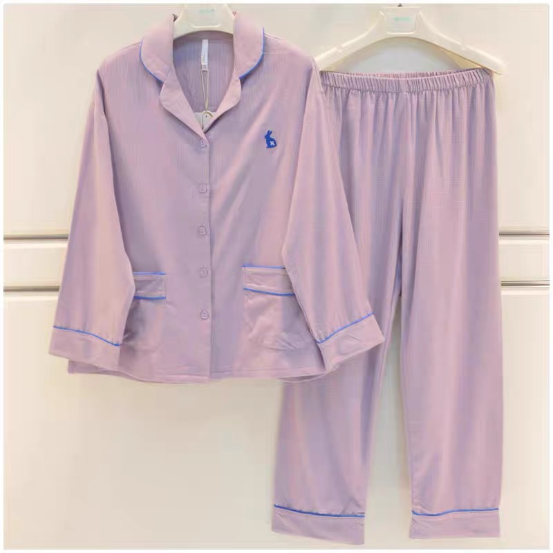 品牌睡衣女秋冬梭织磨毛家居服20292