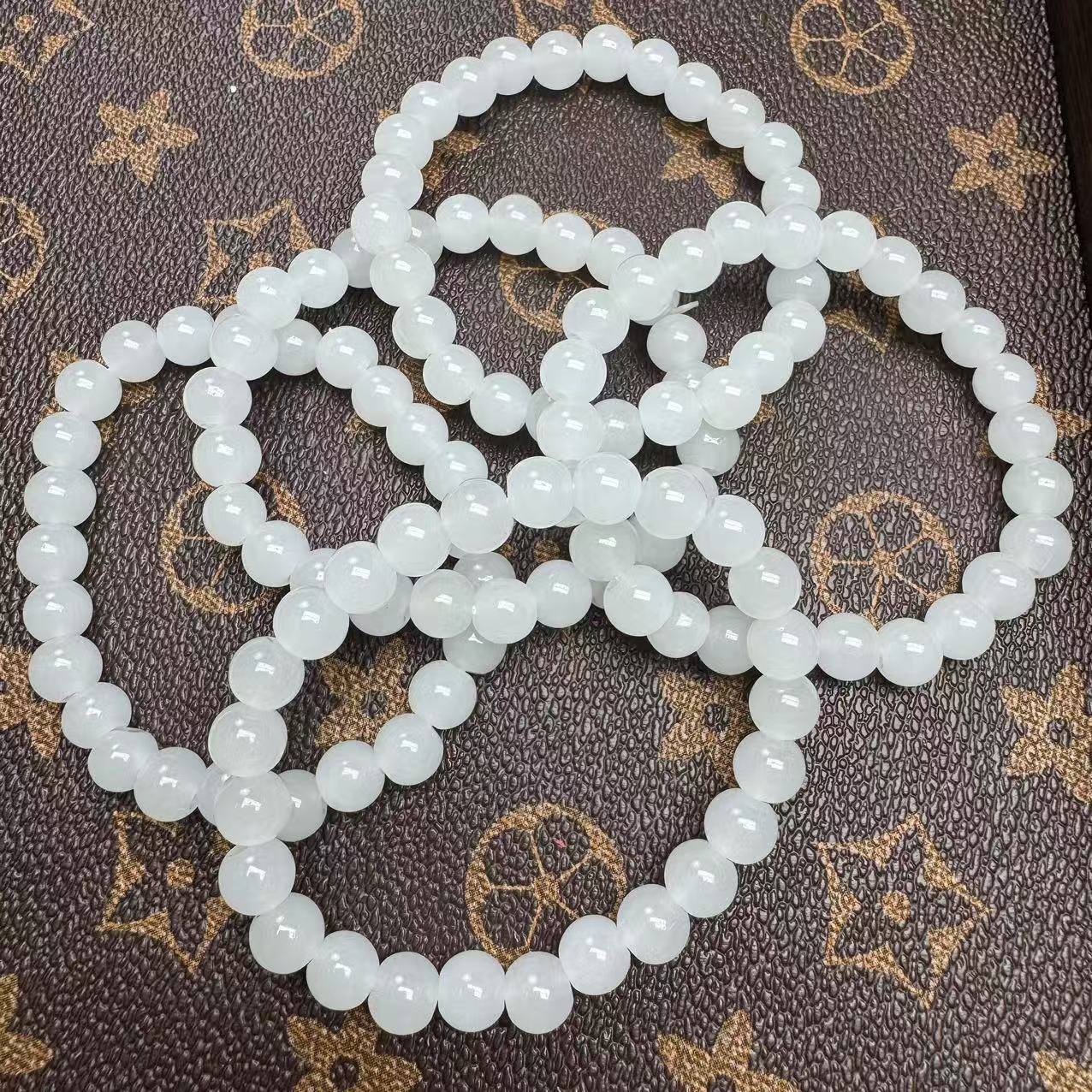 F02 精美白y单圈手串