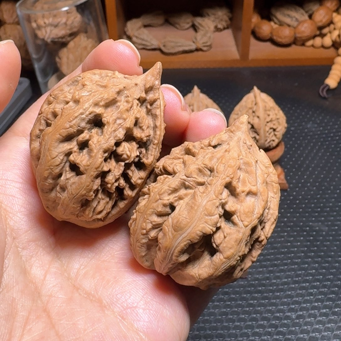 文玩核桃把件单边饺子