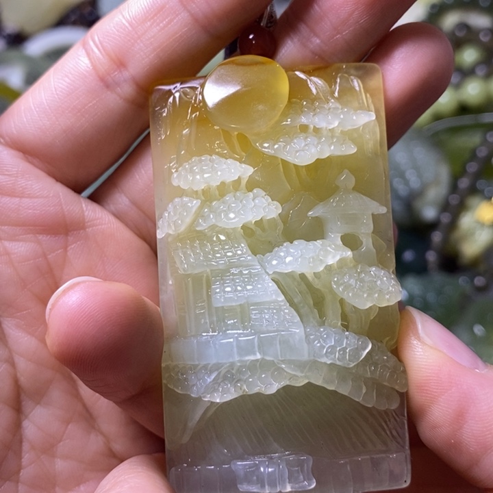 岫玉岫玉挂件未镶嵌