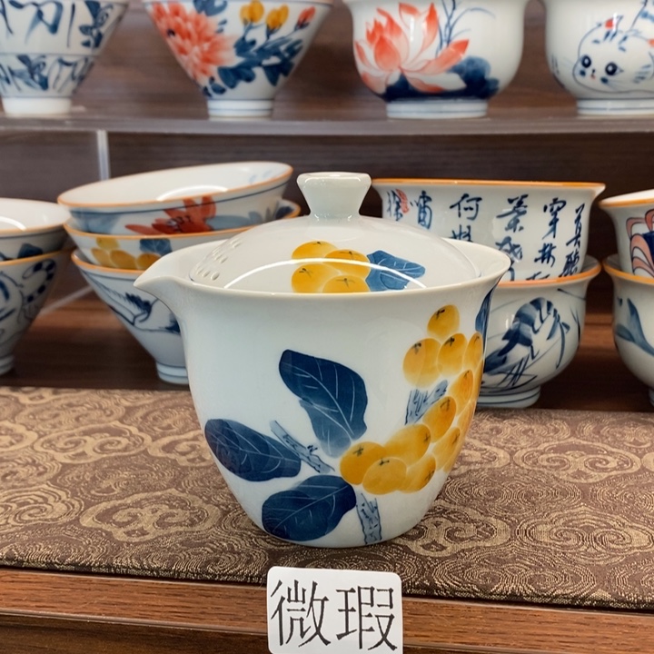 釉下老陶泥手工绘制