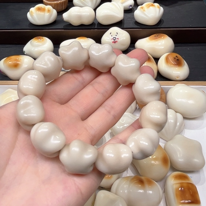 白玉菩提把件1.16.53象牙果原果星星