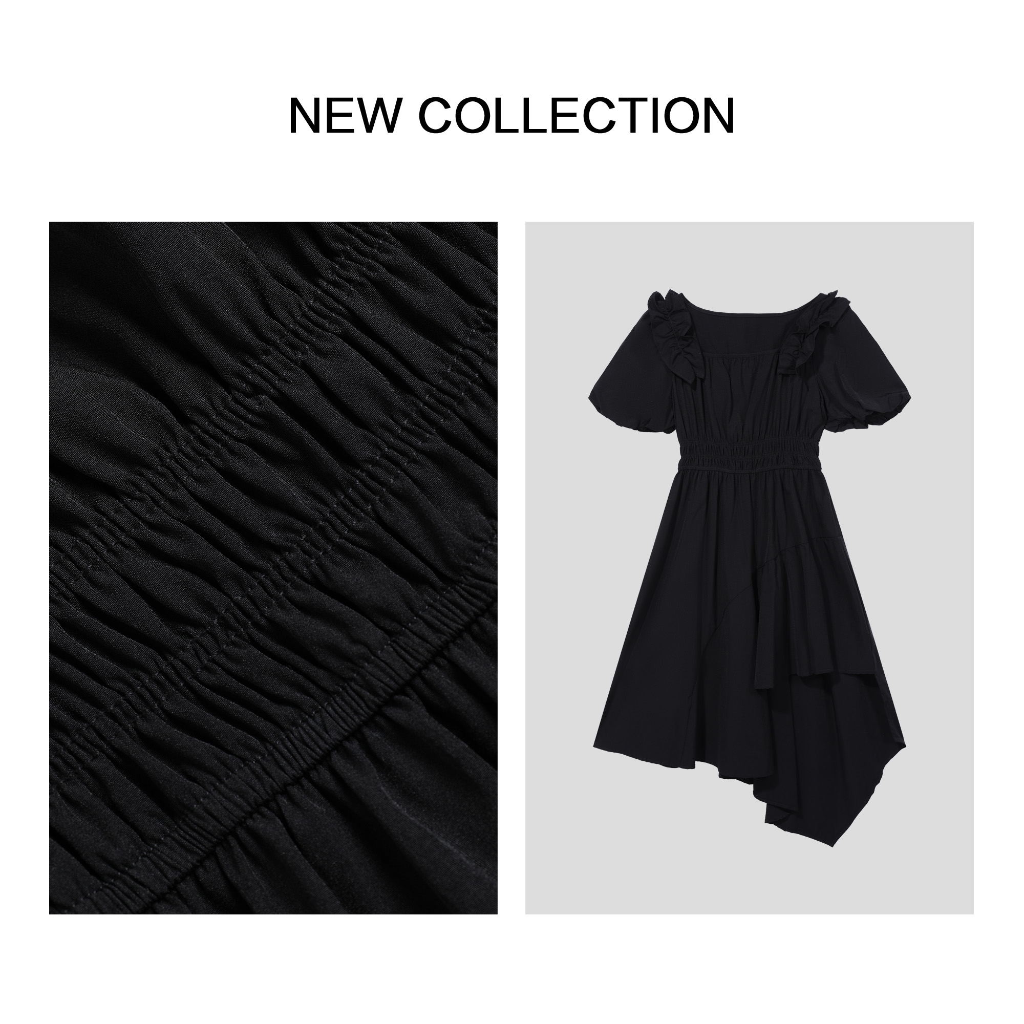 【芳芳专属】L5F26012夏季不规则时尚百搭连衣裙-6012