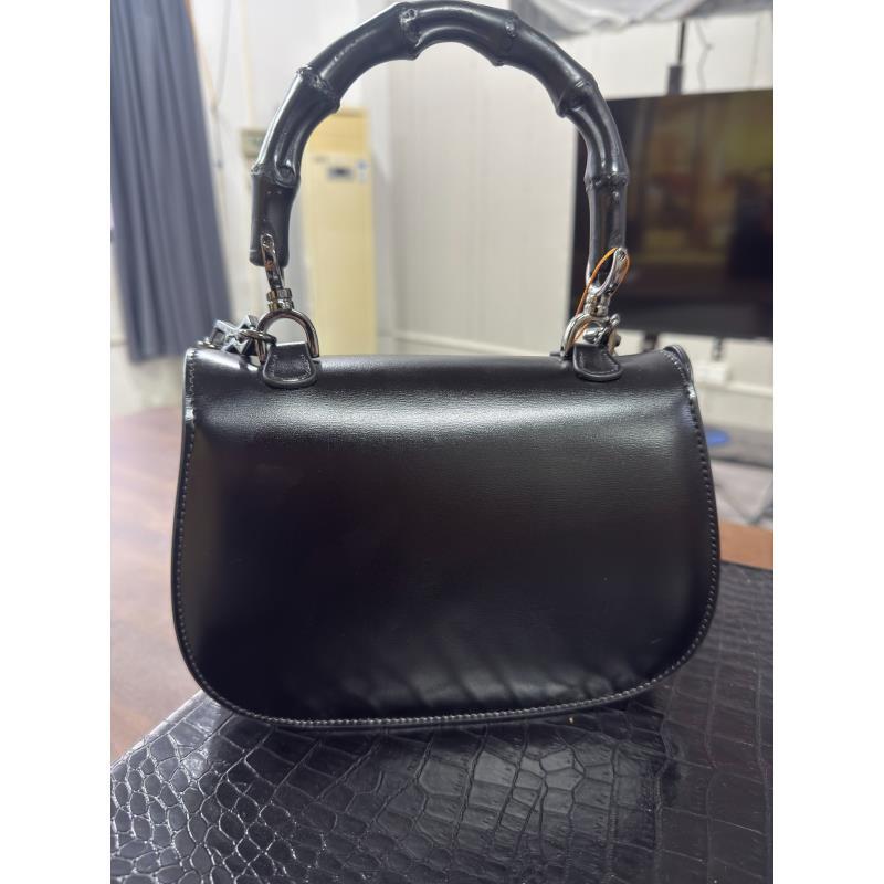 SHIYUN/施蕴黑色色高定百搭款竹节包-34006