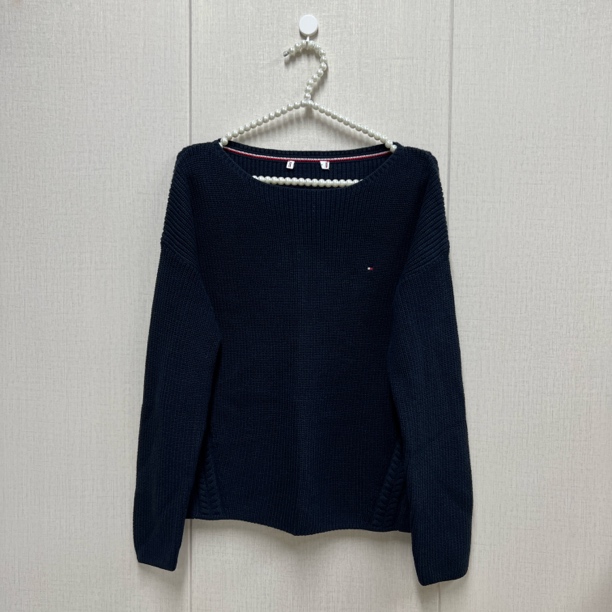 tommy hilfiger/汤米 to215（剪标款）深蓝圆领毛衣 时尚百搭