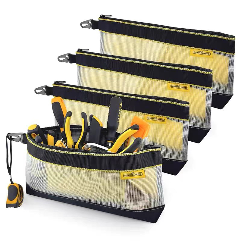 准新品  四件套 1680D半透明工具包多功能洗漱拉链收纳包结实耐用