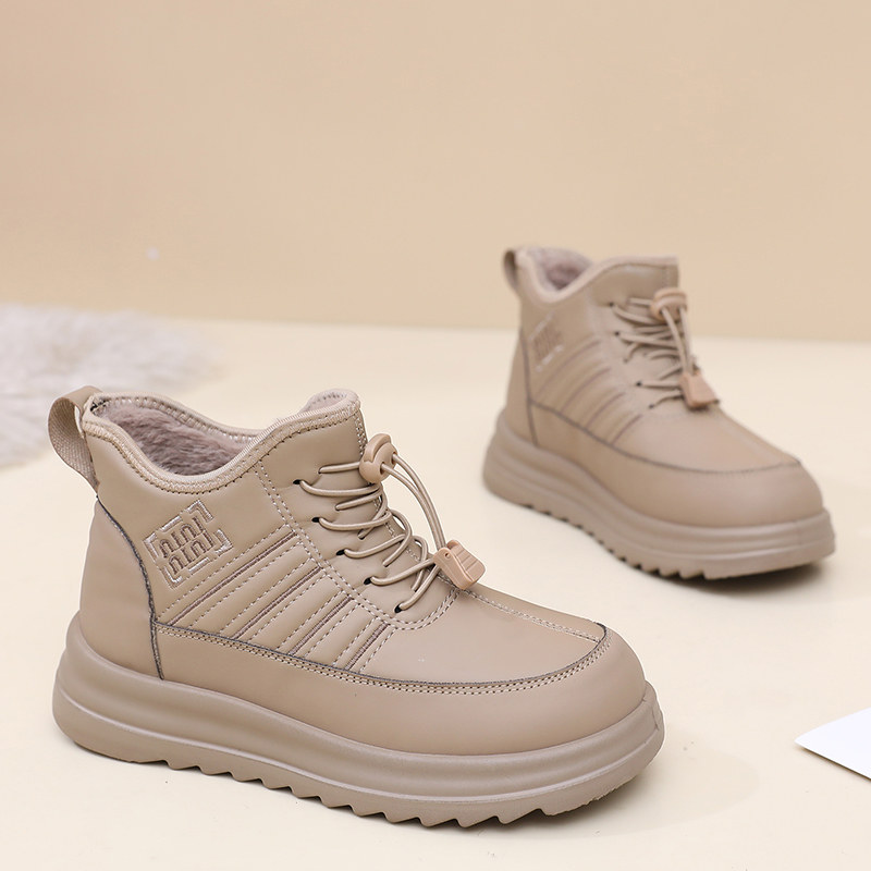 2025年冬季新款加绒加厚保暖雪地靴时尚舒适防滑耐磨一脚蹬休闲鞋