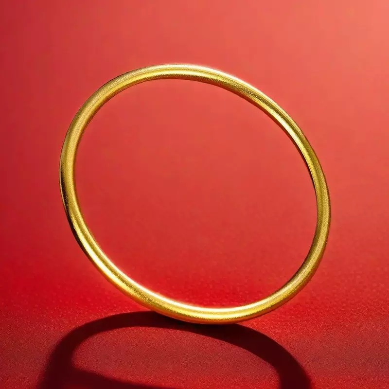 足金古法传承素圈手镯