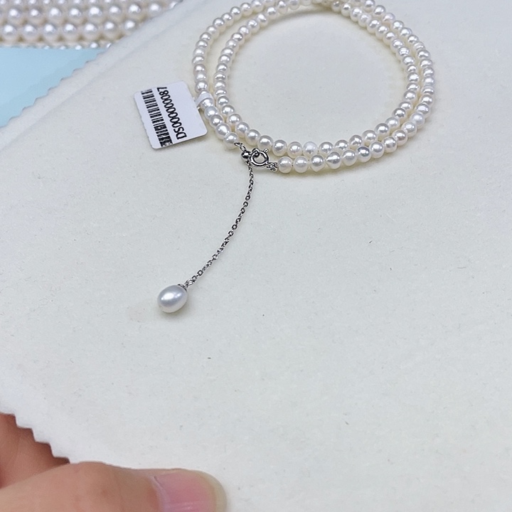 颈饰银S925镶嵌淡水珍珠卡4➕极光冷白炫彩