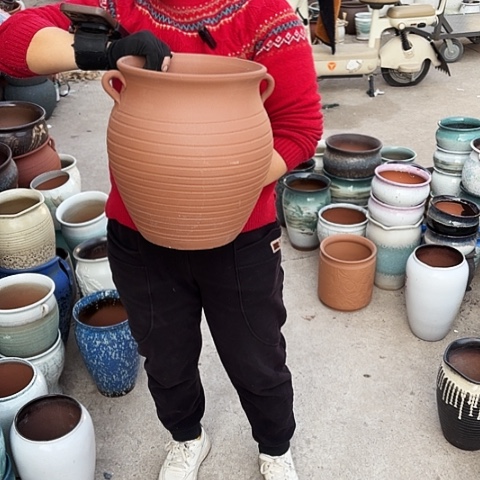 25口30高瑕疵底裂盆子 