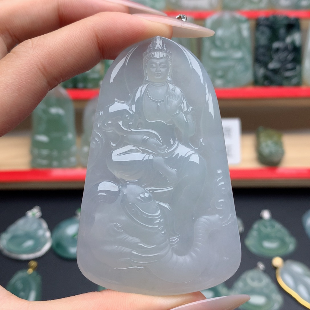 翡翠未镶嵌颈饰开**好普贤