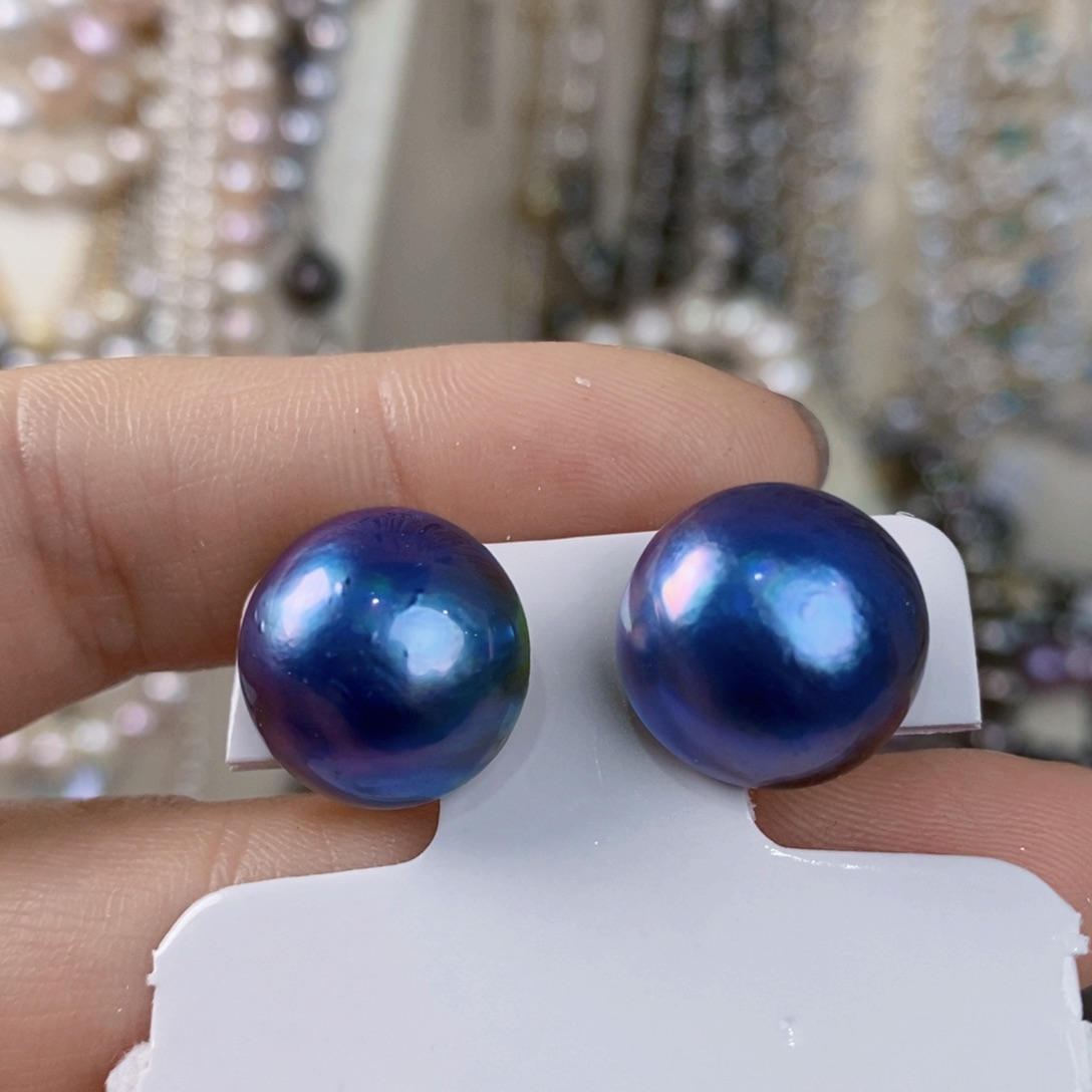 拼合珍珠（马贝珠）耳饰银S925镶嵌