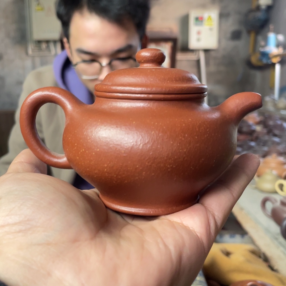 茶壶紫砂byc红降坡 掇只