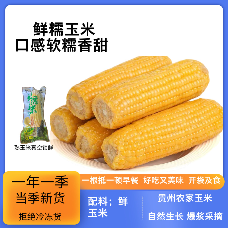 贵州高山黄糯玉米早餐首选当季新货真空包装开袋即食粗粮代餐