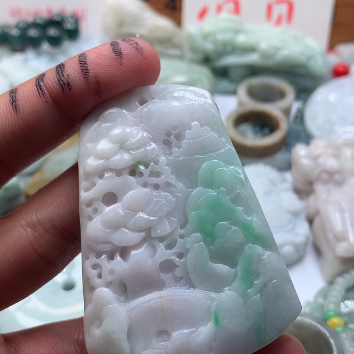 颈饰未镶嵌翡翠保真天然a货翡翠
