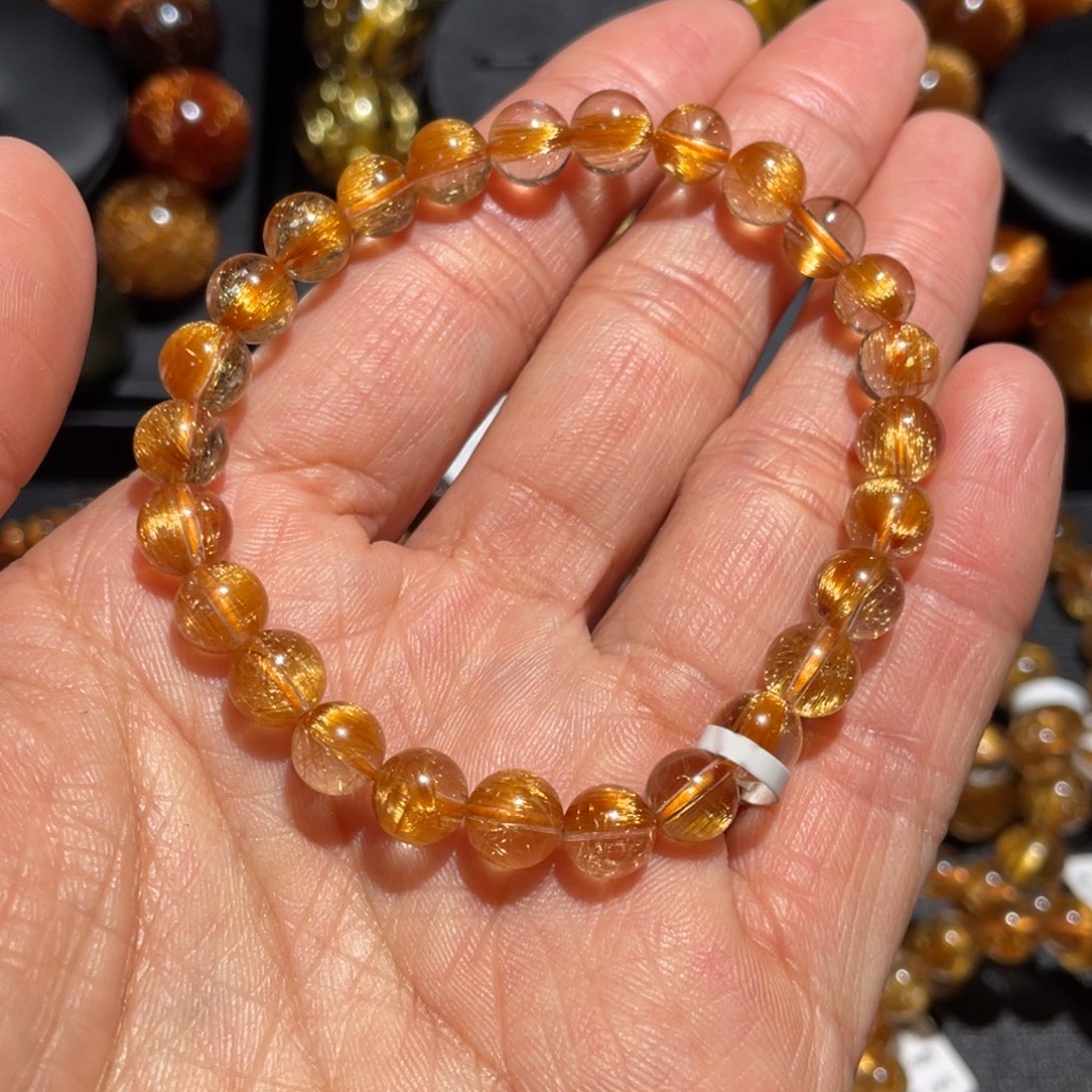 水晶手链未镶嵌发晶7mm左右