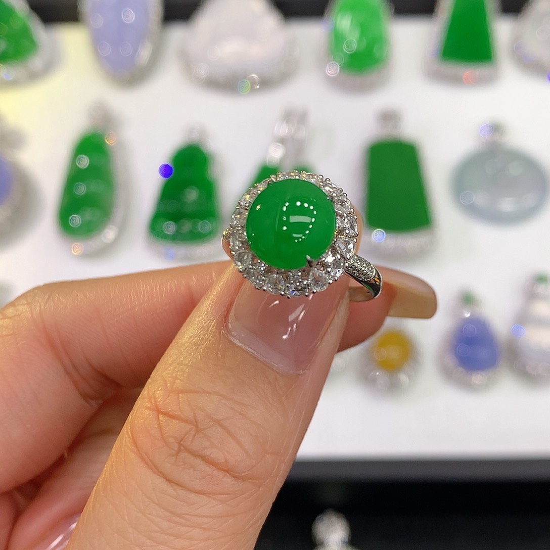 翡翠颈饰18K金镶嵌11111111